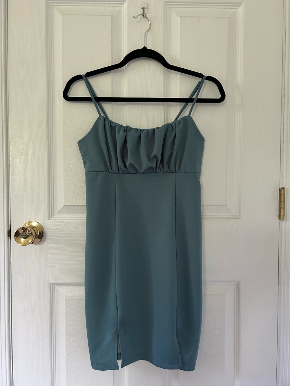 L.A. Hearts Blue Ruched Bodycon Midi Dress Size Medium